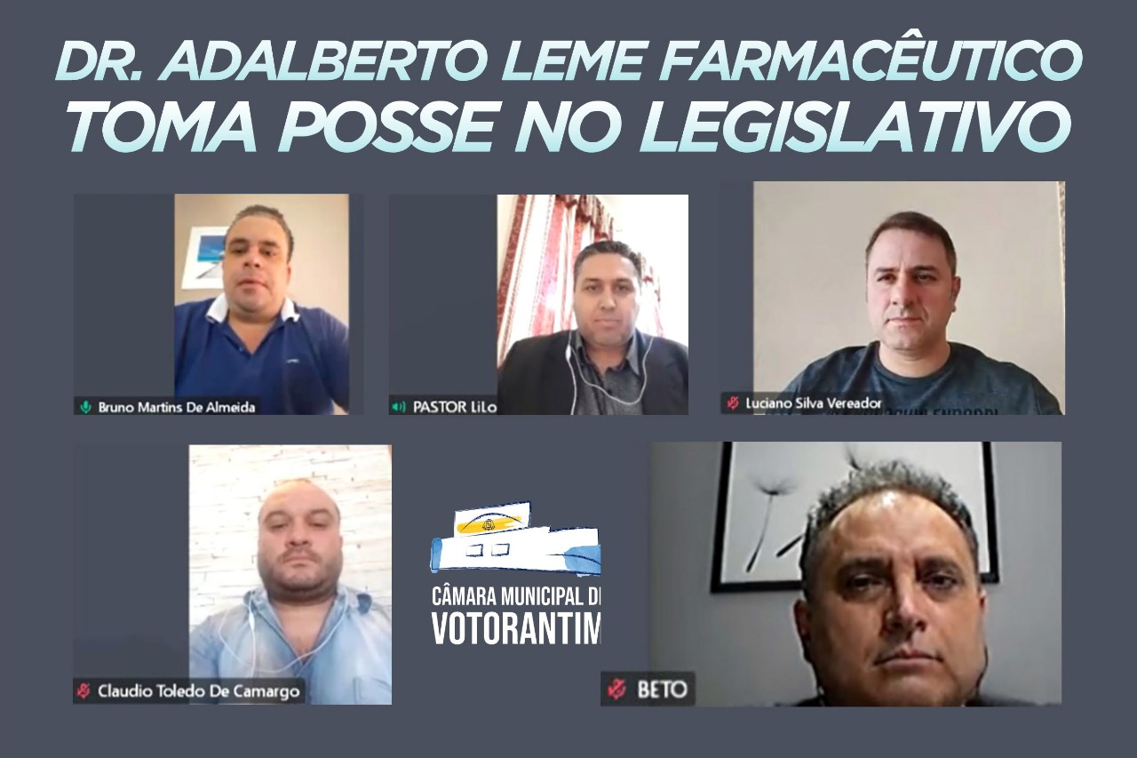 Câmara de Votorantim empossa “Dr. Adalberto Leme Farmacêutico” na vaga deixada por Herber Martins