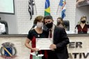 Vereador Cirineu homenageou Irene Conceição Palma 