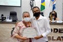 Vereador Gaguinho homenageou Cibele de Camargo 