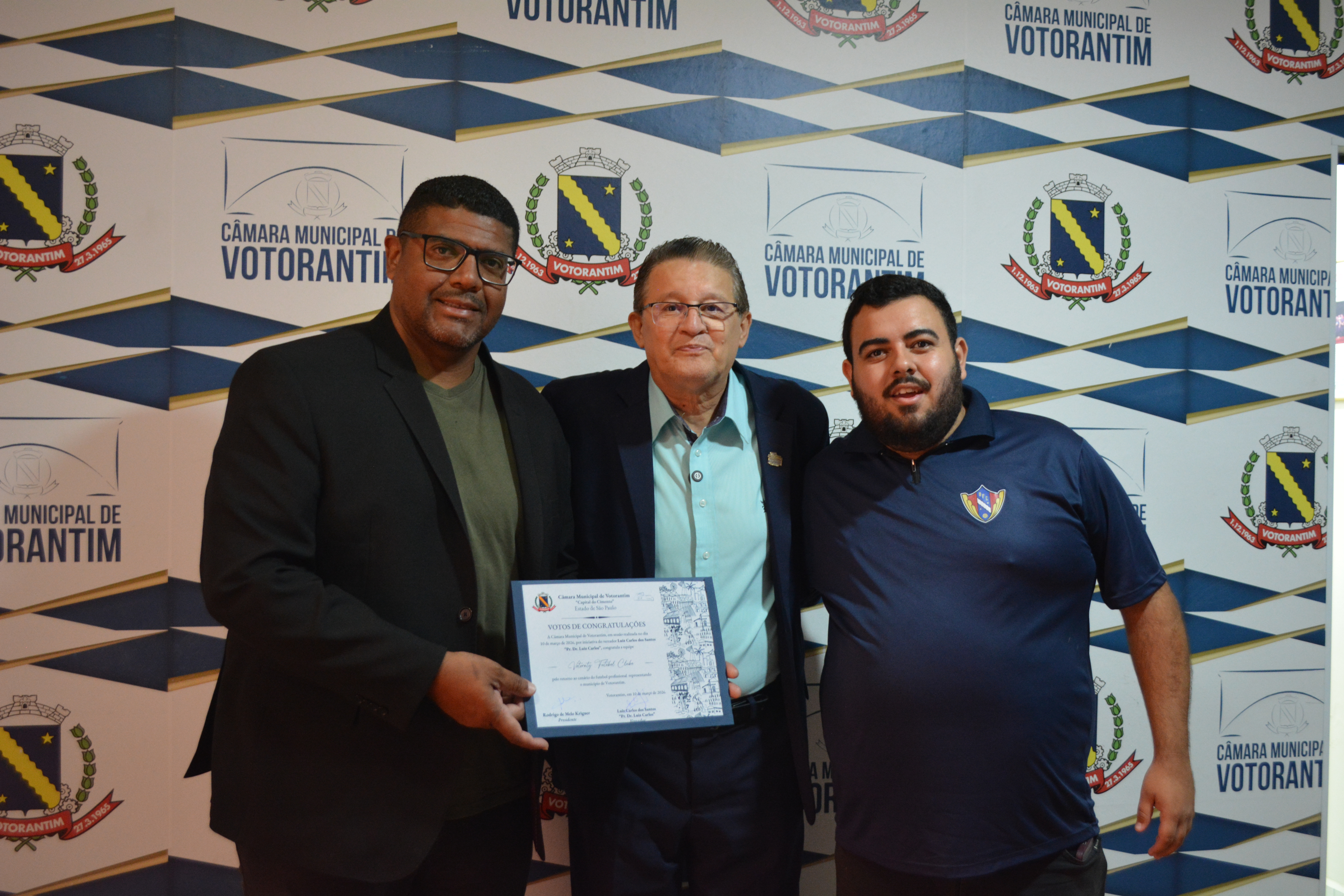 Câmara aprova votos de congratulações ao Votoraty Futebol Clube pelo retorno ao futebol profissional