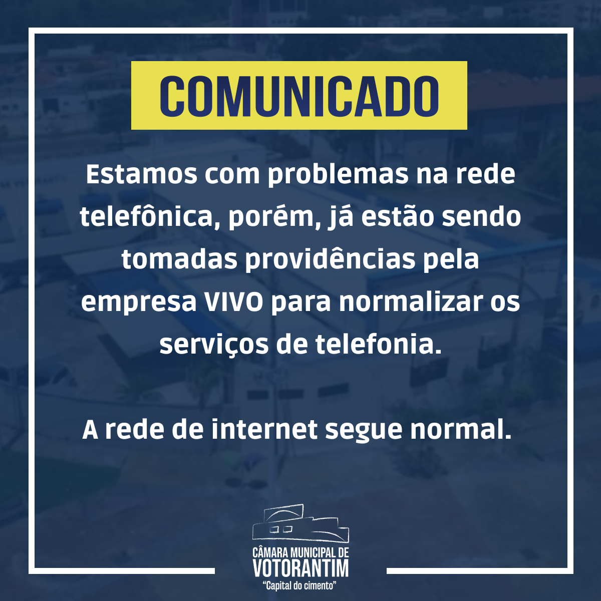 Câmara enfrenta problemas na rede telefônica