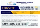Câmara Municipal de Votorantim realiza audiência pública do PPA no dia 17 de setembro