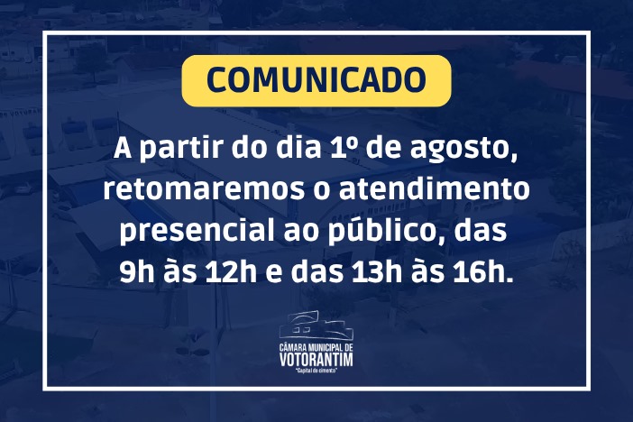 Comunicado Oficial – Retorno do Atendimento ao Público