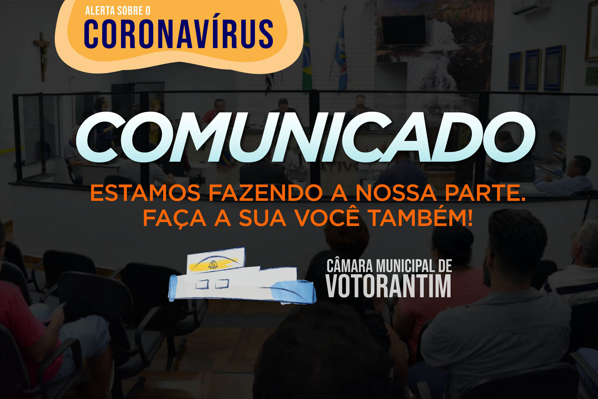 Informação importante sobre mudanças no atendimento da Câmara Municipal a partir desta quarta-feira (18/3).