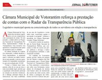 Jornal do Interior, da Uvesp, enaltece a transparência da Câmara de Votorantim   