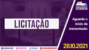 28/10/21 Licitação: Pregão 05/21 Forn. de copos, papel toalha, papel higiênico, papel A4 e envelopes