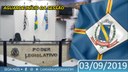 29ª Sessão Ordinária da 3ª Sessão Legislativa da 13ª Legislatura - 03 de setembro/2019